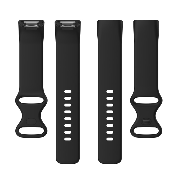 Silikone urrem til Fitbit Charge 5 Charge 6 Sort M