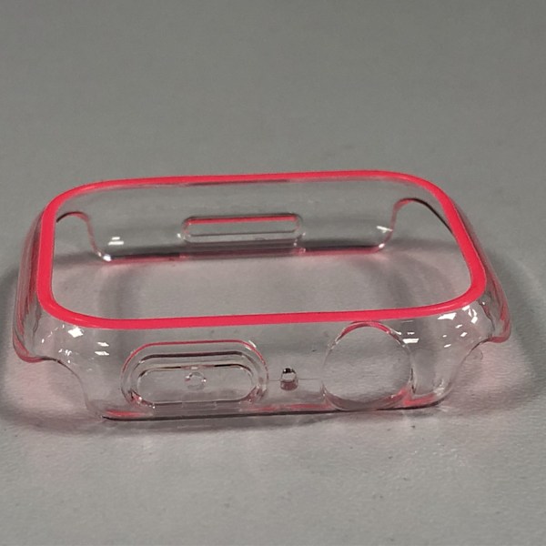 Skyddsram fodral självlysande PC Apple Watch Series 7/8 Rosa