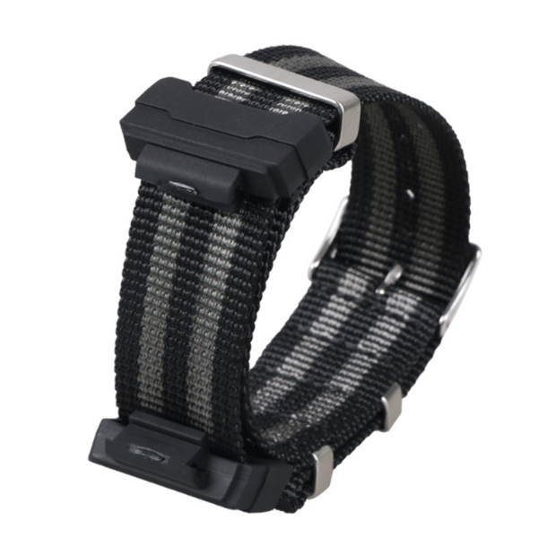Casio G-Shock Nylon Canvas klockarmband Black+Grey Black+Grey