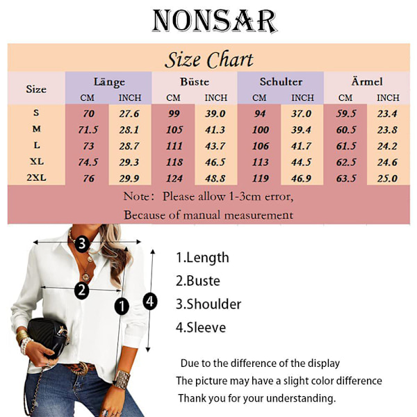 Klassisk langærmet skjorte Sort XL