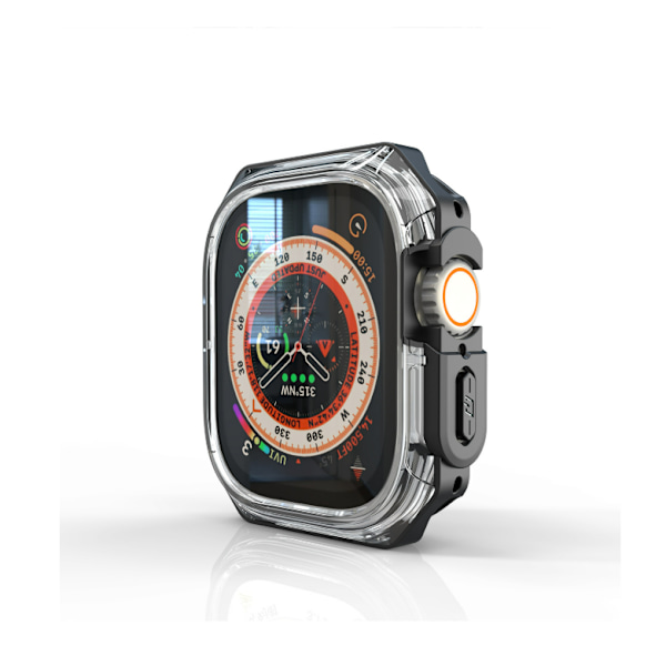 49 mm Apple Watch Ultra tofarvet beskyttelsesetui Gennemsigtig