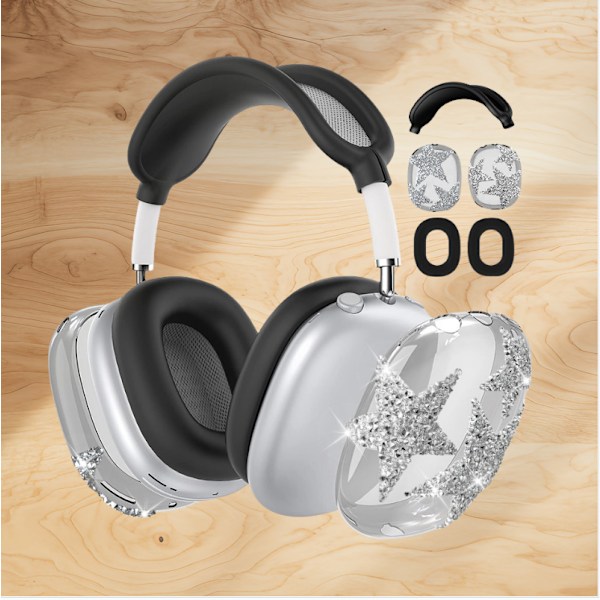 AirPods Max Skyddsfodral - Diamantstjärndesign Svart