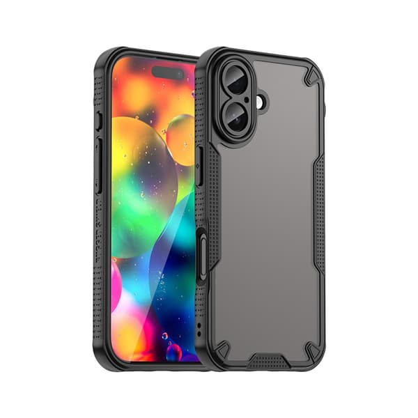 Svart TPU+PC Full Coverage Stötsäkert Skal Kompatibelt med iPhone 17