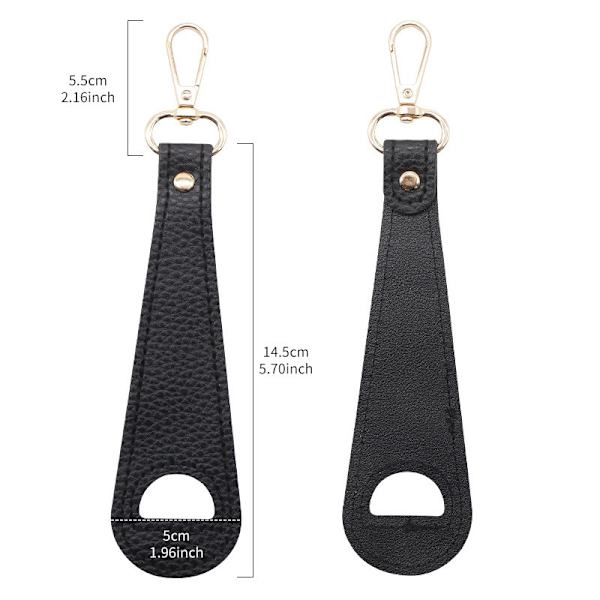 Läderhattklämma 2-pack - Resehatthållare för väskor & ryggsäckar Black Black