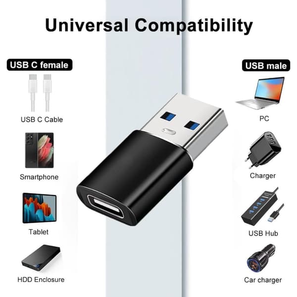 4-pack USB-C Adapter Set: USB 3.0 & Micro USB Adaptrar för Förbättrad Kompatibilitet