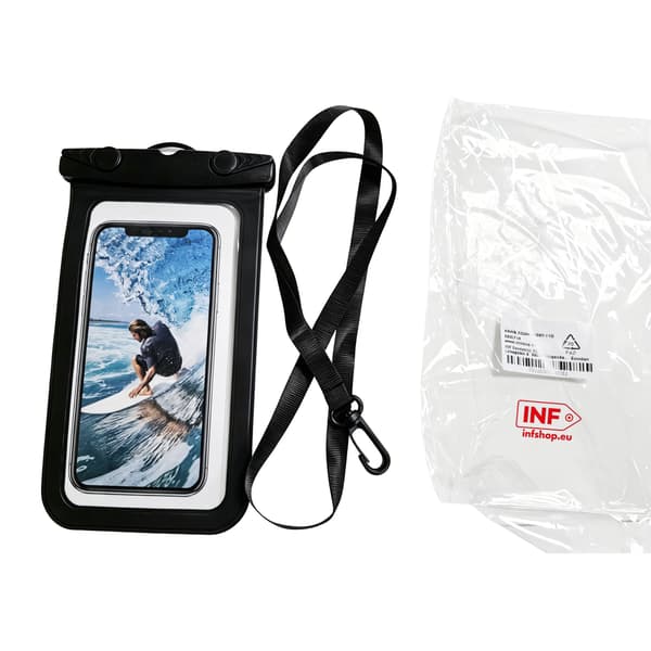 Vandtæt mobiltaske 7 tommer Black Black