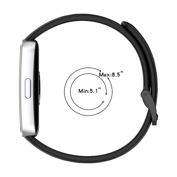 Kellon hihna Huawei Band 8 / 8 NFC / 9 / 9 NFC:lle Musta