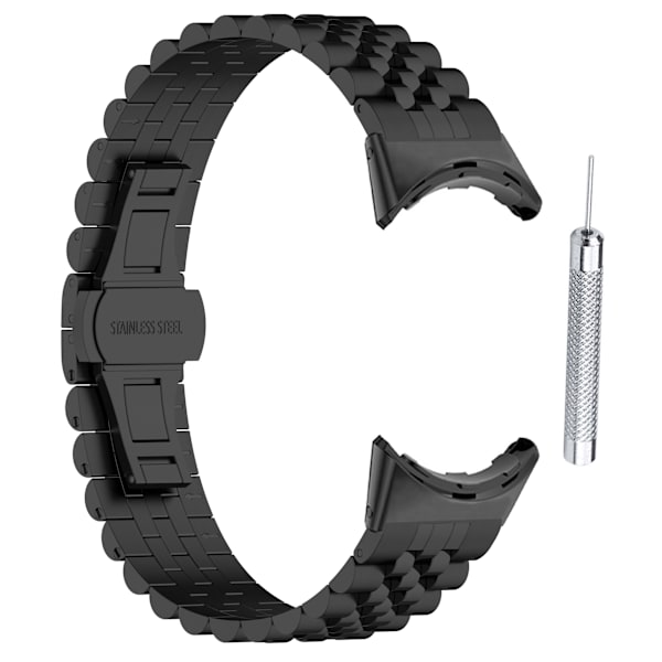 Google Pixel Watch3 45 mm rem i rustfrit stål Sort