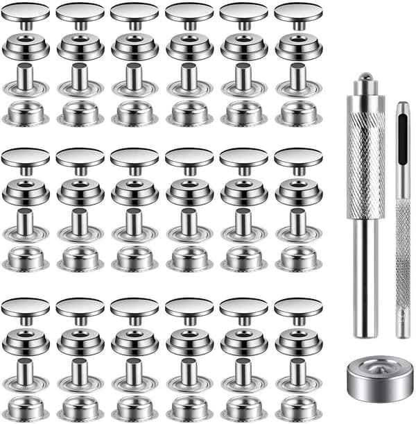 15 mm Snap Lock Set - Työkalusarja painonapeilla Silver Silver