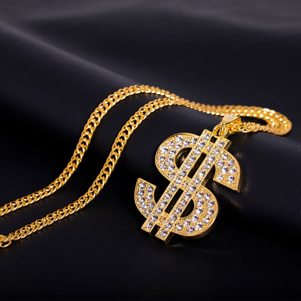 Halsband med dollartecken guld