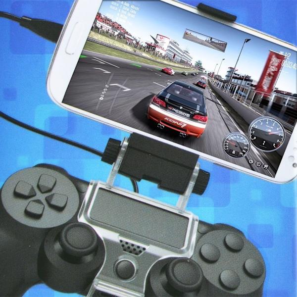 Justerbar montering til PS4-controller og Android-mobil