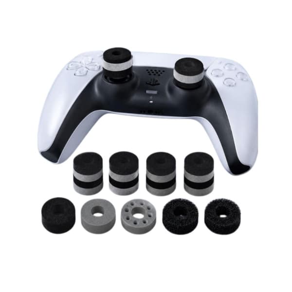 Ringe til tommelstik EVA – sigteassistent for præcis sigte i FPS-spil, 4 modstandsniveauer, kompatibel med PS4/PS5, Xbox, Nintendo Switch, Google Stad