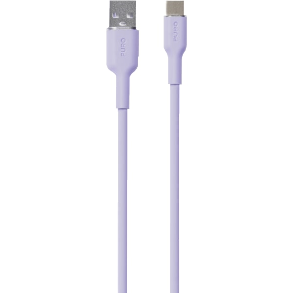 ICON SOFT Cable USB-A to USB-C, 1.5m, lavender