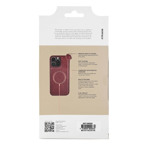 Mobilfodral 2-i-1 3 Kortfack Brun - iPhone 14 Pro Max