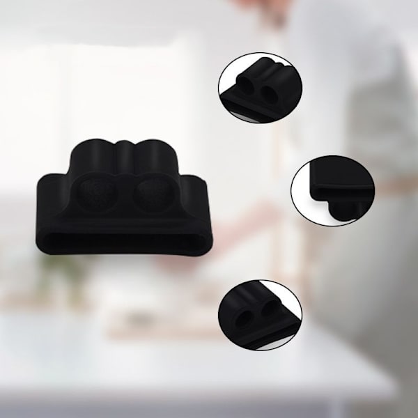 Anti-Lost silikonrem för AirPods Bluetooth-hörlurar Svart