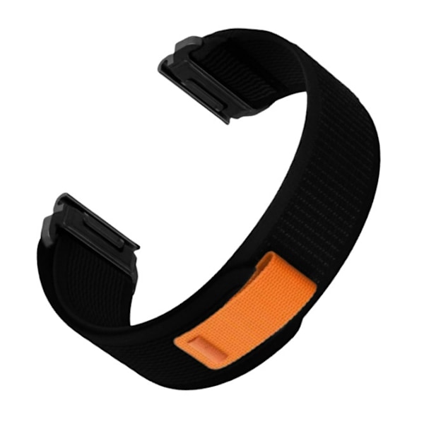 Pikairrotuva nailoninen ranneke Garmin Fenix 8\/7X Pro\/6X5X965 -kelloille Musta 22 mm