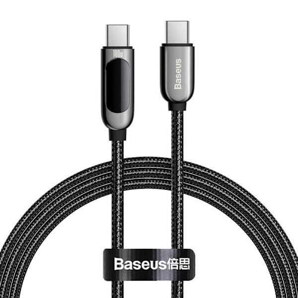 Baseus Displaykabel USB-C till Type-C 100W 1m (svart)