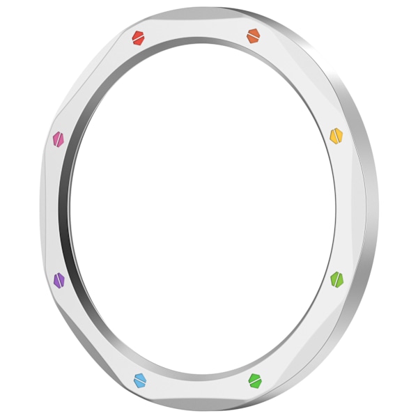 Silver Rainbow Bezel för Xiaomi Mi Watch S4/S3 - Rostfritt stål