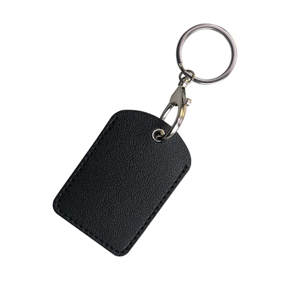 2-pack RFID-blockerande korthållare, PU-läder kortfodral med nyckelring Svart