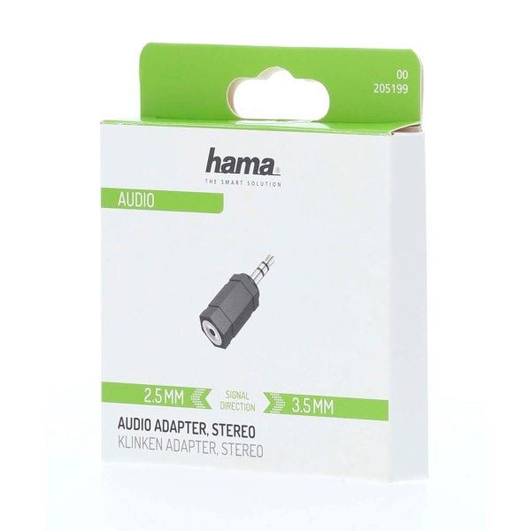 Adapter Audio 2.5 Hona till 3.5 Hane Stereo