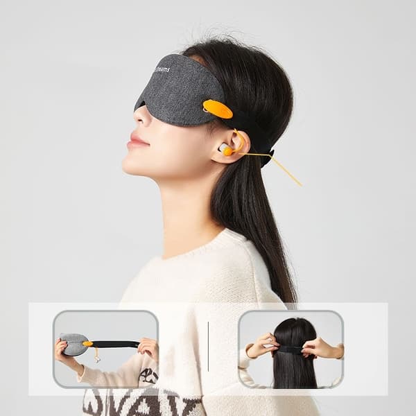 3D Støjreducerende Søvnmaske med Stærk Lysblokering - Perfekt til Middagslur og Rejser DarkGrey DarkGrey