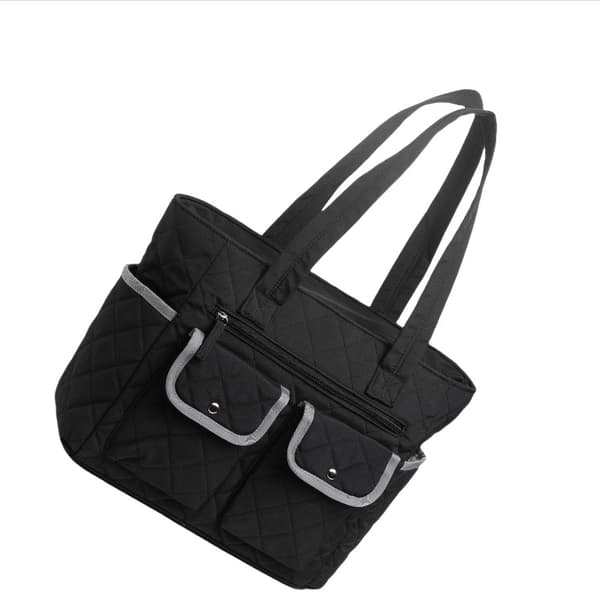 Kvinders multi-pocket mulepose til rejser og hverdagsbrug Black Black