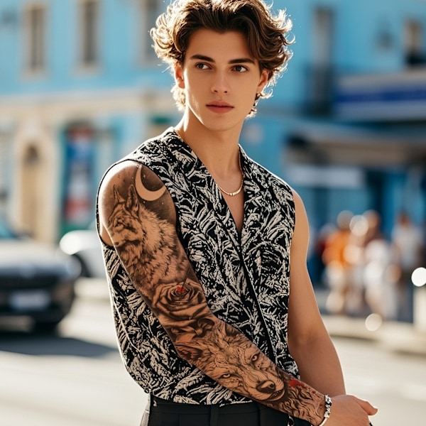 10 ark tatueringsdekaler - Blandade designer, vattentäta