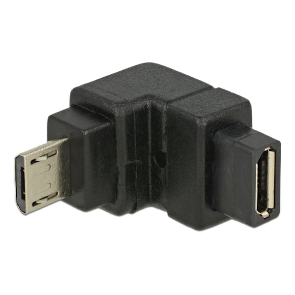Adapter USB 2.0 MicroB male-USB 2.0 MicroB fem angled down