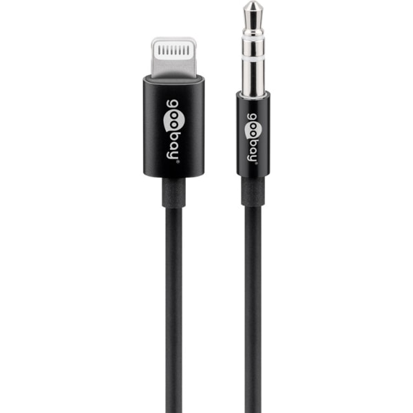 Apple Lightning-ljudanslutningskabel (3,5 mm), 1 m, svart