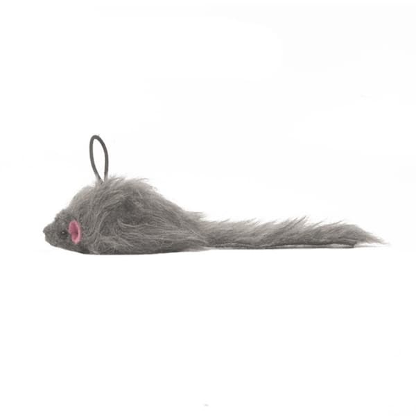 Door-Hanging Plush Mouse Cat Toy Pack of 5 - Triangular Clip Swinging Elastic Teaser for Interactive Play