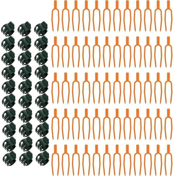 Plantstödklämmor - Säkra dina trädgårdsväxter Orange Orange