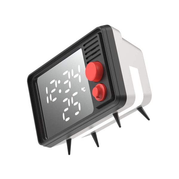 MOB Speaker Alarm Clock with Light TV Retro Black/Grey