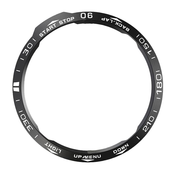 Stilfuld sort bezelindsats til Garmin Fenix 6X-serien