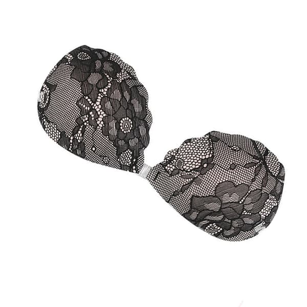 Näkymätön Deep V -pitsisilikoniliivi Black D Black D