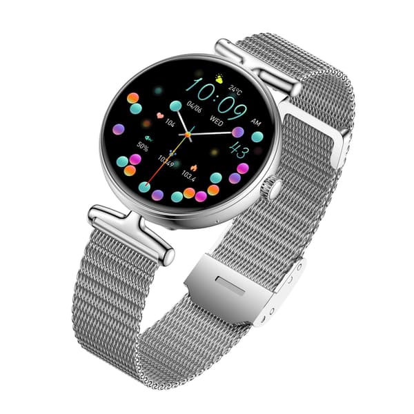 Silver Multifunktionell Smartwatch med AMOLED-skärm, Bluetooth-samtal och Hälsoövervakning, kompatibel med Da Fit app Silver Silver
