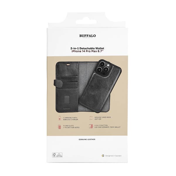 Mobilfodral 2-i-1 3 Kortfack Svart - iPhone 14 Pro Max
