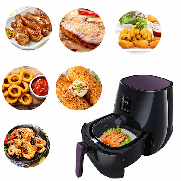 Engangsbagepapir til Airfryer non-stick 18 cm 100-pak White White
