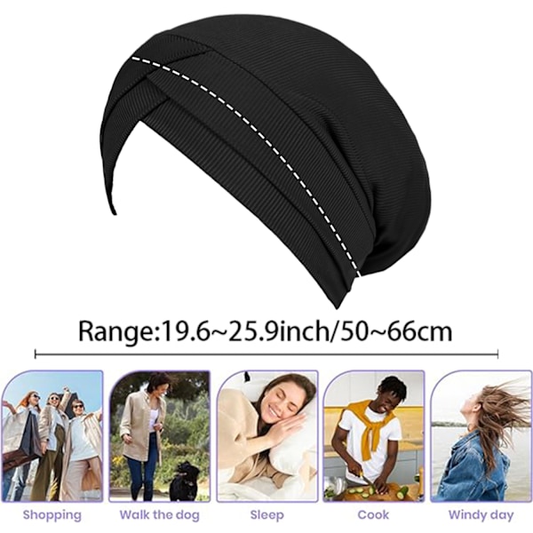Criss Cross Pannbandsmössa för kvinnor, mjuk turbanhuvudomslag Marinblå