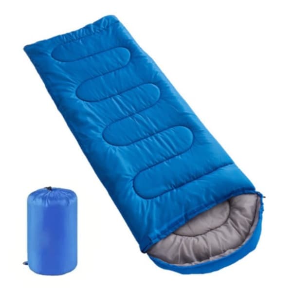 Voksensovepose 0.7kg med konvolutform til camping og indendørs hvile, let polyester til forår og sommer Blue Blue