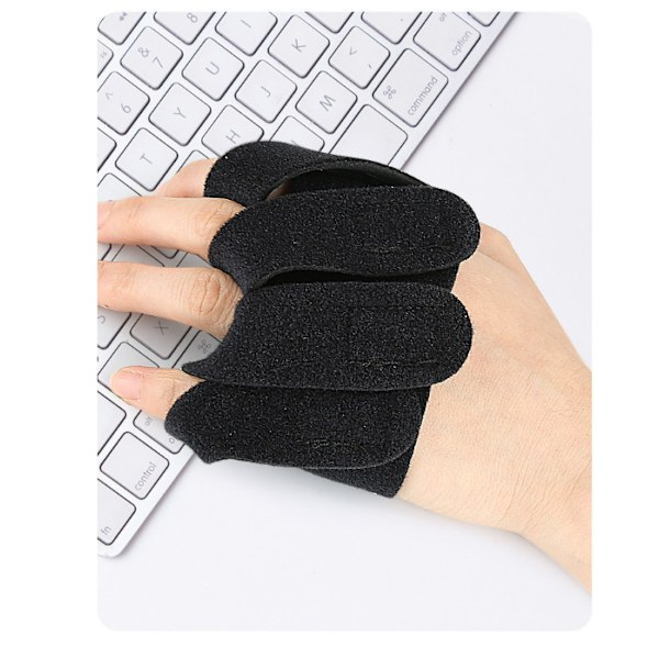 Par Fingersträckare Halvhandshandskar för Styrka och Flexibilitet Svart L