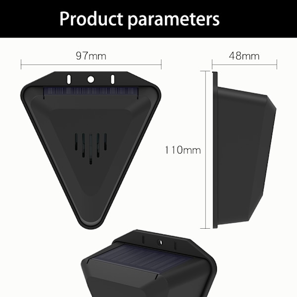 Solar drevet repeller, vilde dyr repeller, fugl repeller, ultralyd repeller