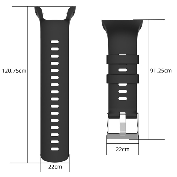 INF Suunto Spartan Trainer Wrist HR kellon ranneke silikonia Musta