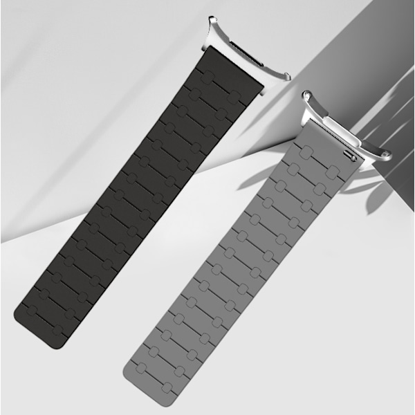Premium Silikon Sportband för Galaxy Watch Ultra 47mm Svarta + grå prickar