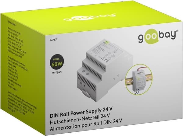 Strømforsyning til DIN-skinne 24 V (DC), 2,5 A, 60 W