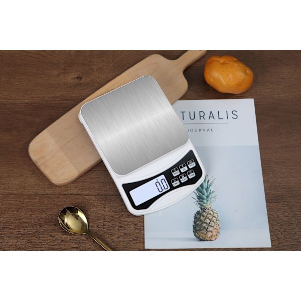 Digitaalinen keittiövaaka 5 kg / 0,1 g Valkoinen
