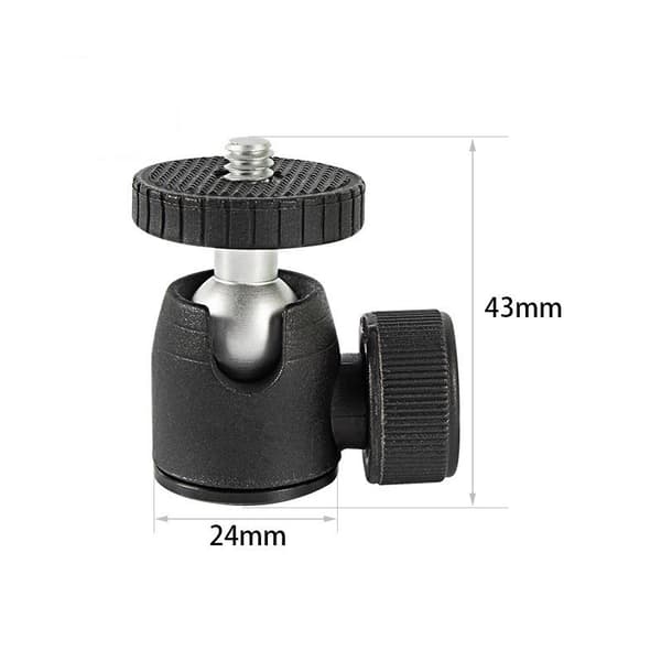 Mini Kulhuvud 360° Vridbart med 1/4" Skruvfäste