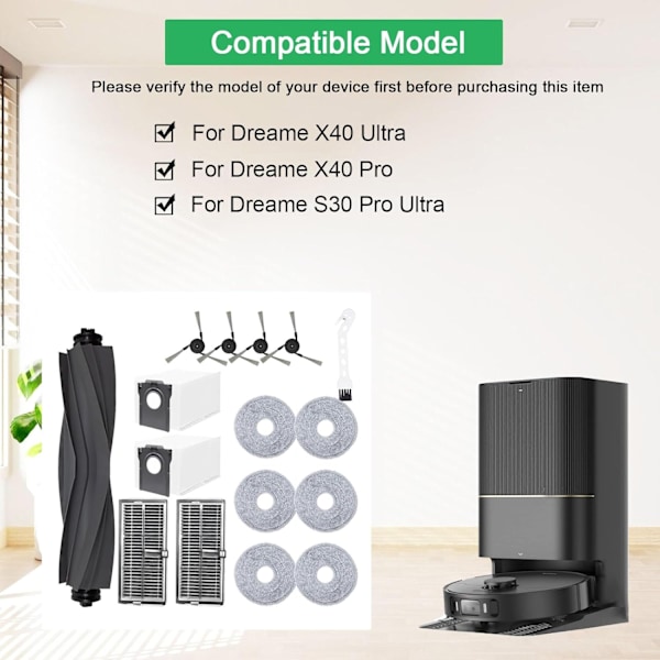 INF Tillbehör för Dreame X40 Ultra Complete / X40 Pro / S30 Pro Ultra
