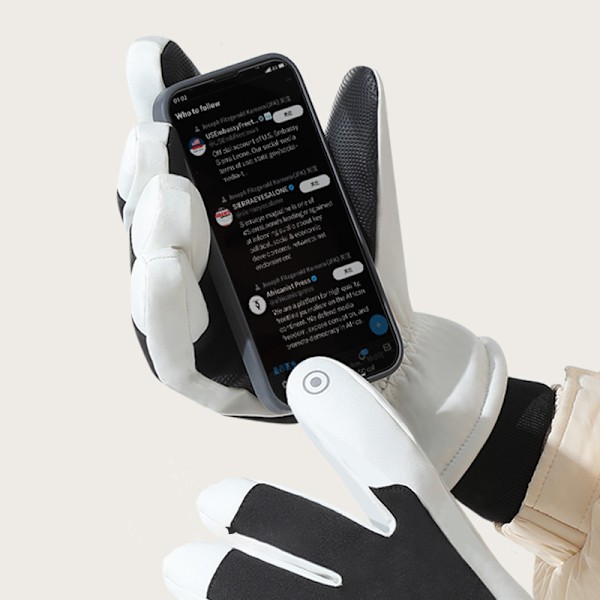 Tech Handskar med Arctic Fleece Foder S Vit