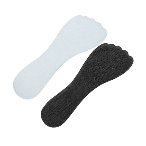 Femtåede metatarsal puder, 3/4 længde fodballe puder til høje hæle Sort