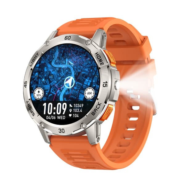 Multifunktionell Smartwatch med Hälsoövervakning och Bluetooth-samtal, kompatibel med Android & iOS Orange Orange